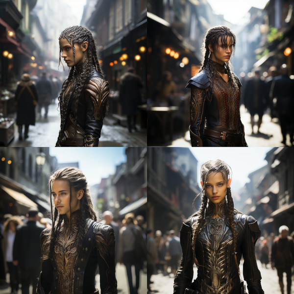 Image of Thalia in her various disguises.